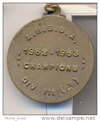 Football - Médaille Commémorative - ABSSA 1962-1963 - Champions - Etat Neuf - Autres & Non Classés