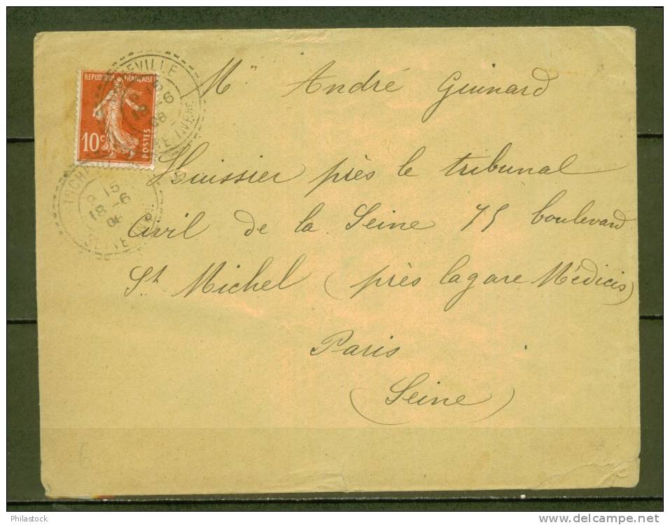 FRANCE N° 138  Obl. S/Lettre Entiére Cachet Rural - Briefe U. Dokumente