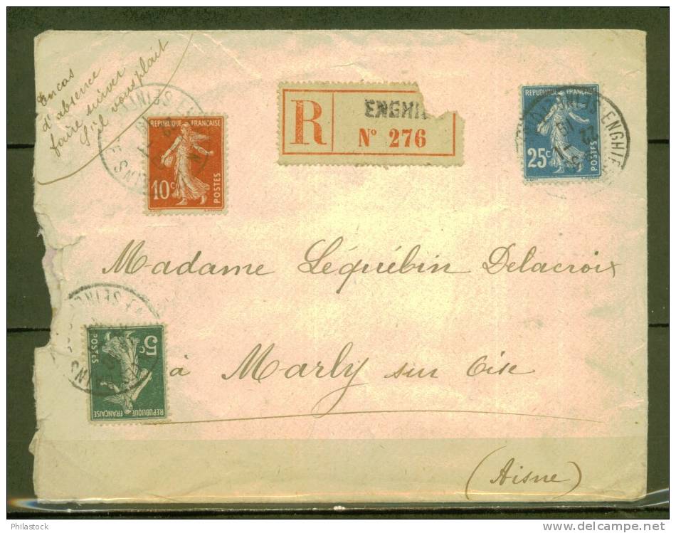 FRANCE N° 137, 138, 140  Obl. S/Lettre Entiére Recommandée - Storia Postale