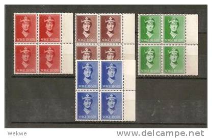 Nor Mi.nr.203-06/- NORWEGEN -  Königin Maud 1939 ** (4-er Block) - Neufs