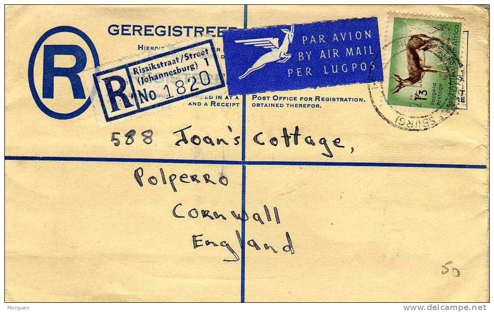 2215. Carta Certificada Aerea JOHANNESBURG (Sud Africa) 1941 - Briefe U. Dokumente