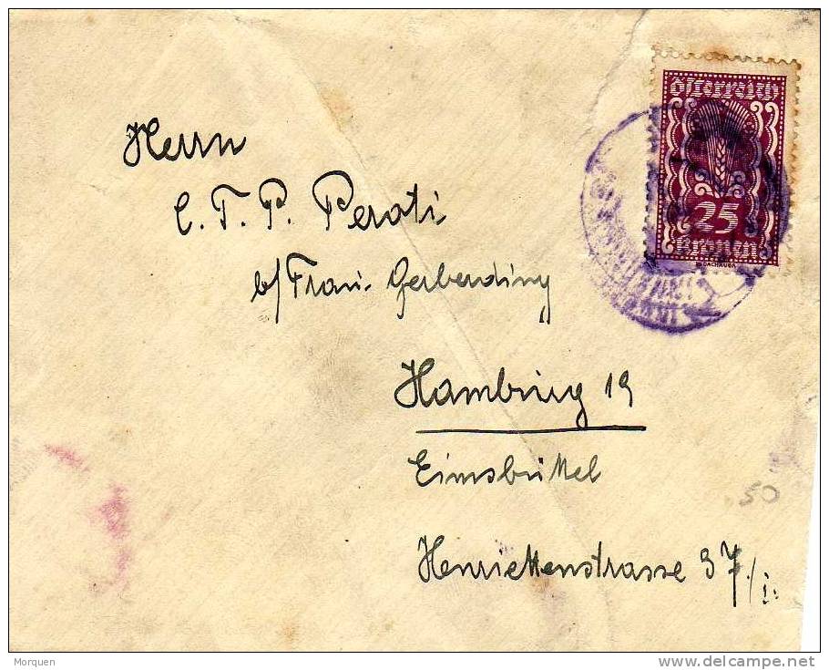 Carta Innsbruck (austria) 1922. Franqueo Complementario - Covers & Documents