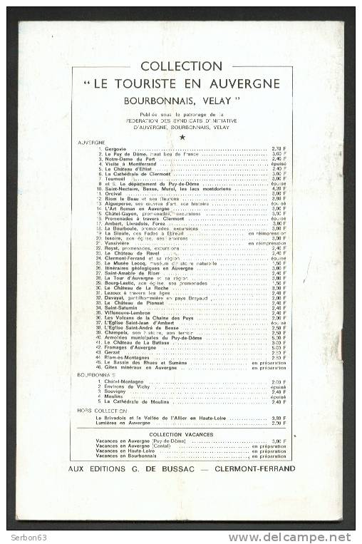 LIVRE FASCICULE 32 PAGES LE PUY DE DOME COLLECTION LE TOURISME EN AUVERGNE  N° 2 PIERRE BALME EDITIONS G. DE BUSSAC 1964 - 6-12 Years Old