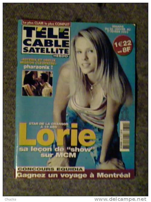 Magazine TELE CABLE HEBDO Couverture Lorie Avec Photo ASTERIX MISSION CLEOPATRE - Astérix