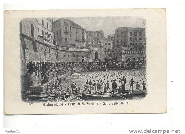 Lazio CIVITAVECCHIA Roma Festa San Firminia Getto Anitre 1918 Viaggiata - Civitavecchia
