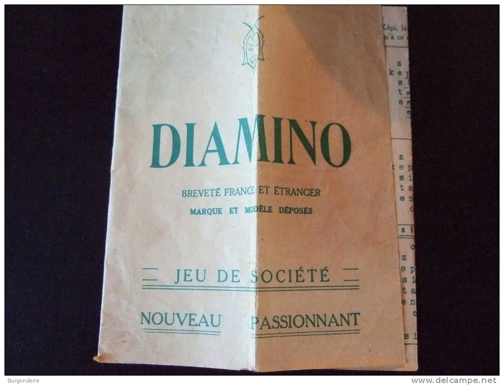 ANCIEN JEU DE DIAMINO EN PARFAIT ETAT / BOITE STANDARD AVEC NOTICES/ PIONS EN BOIS - Otros & Sin Clasificación