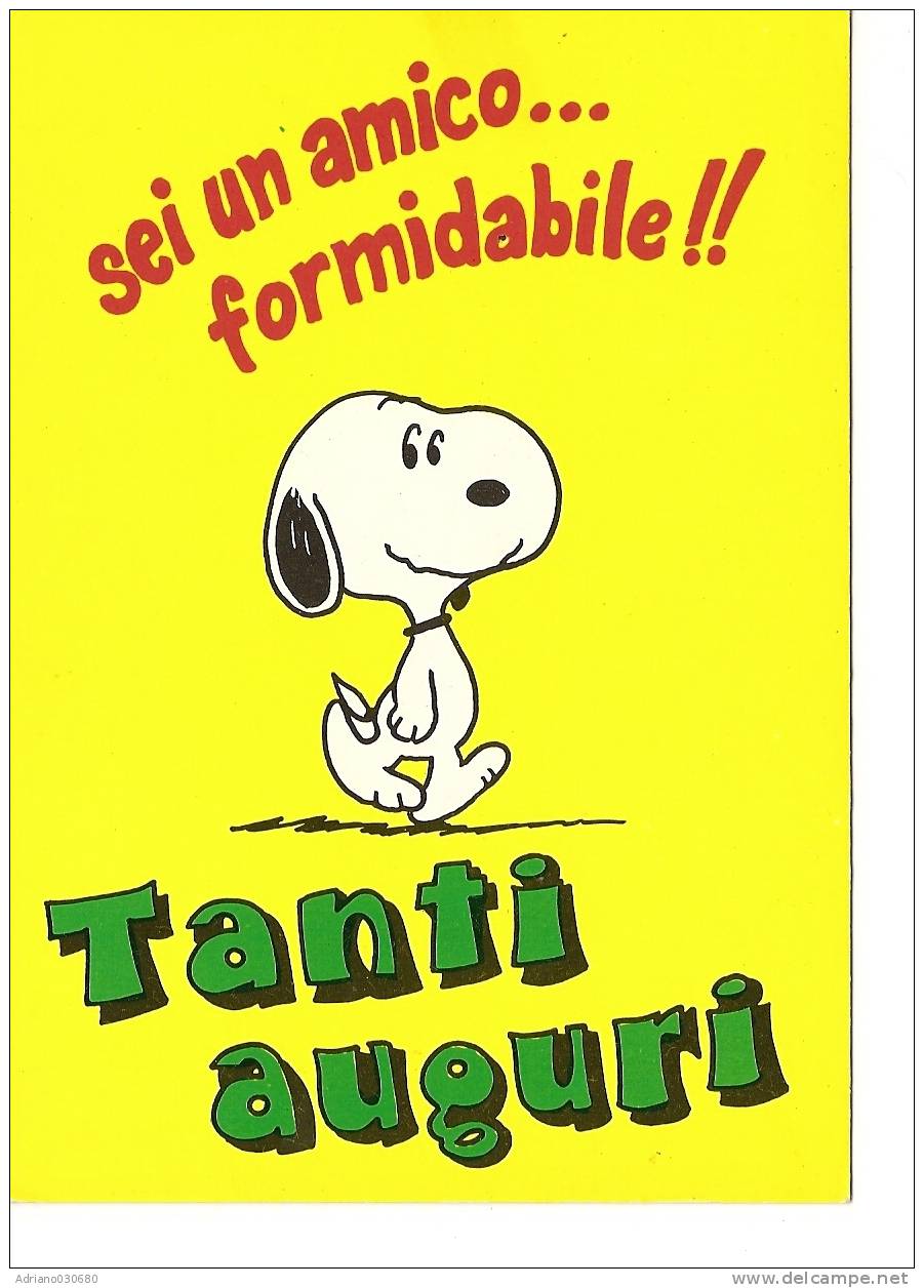 CARTOLINA AUGURI SNOOPY - Fumetti