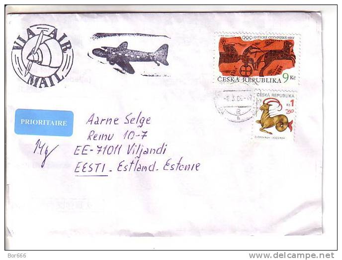 GOOD CZECH Postal Cover To ESTONIA 2006 - Olympic Games - Other & Unclassified