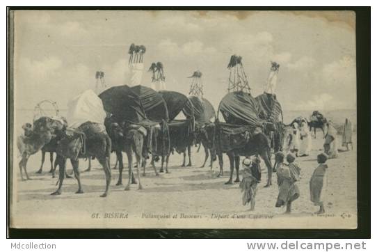 ALGERIE BISKRA /   Palanquins Et Bassours - Départ D'une Caravane   /  Chameau - Biskra