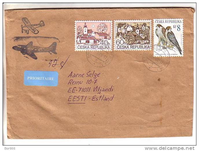 GOOD CZECH Postal Cover To ESTONIA 2005 - Good Stamped: Churches; Birds - Other & Unclassified