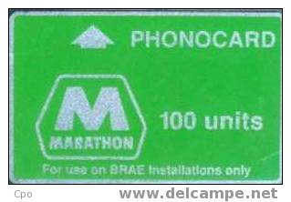 # UK_OTHERS OFFSHORE-Marathon-R6B For Use On Brae (silver On Green ) 100 Landis&gyr Tres Bon Etat - [ 2] Plataformas Petroleras