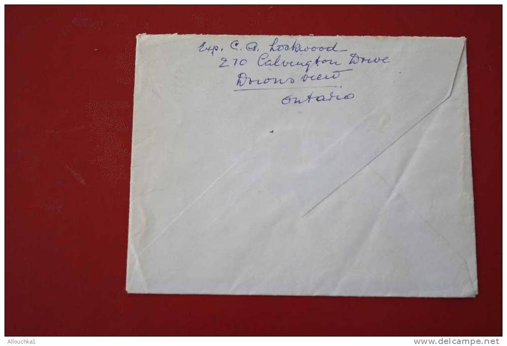 1955  LETTER MARCOPHILIE LETTRE DE ONTARIO CANADA POUR BASEL BALE EN SUISSE 1955 PAR AVION - Poste Aérienne