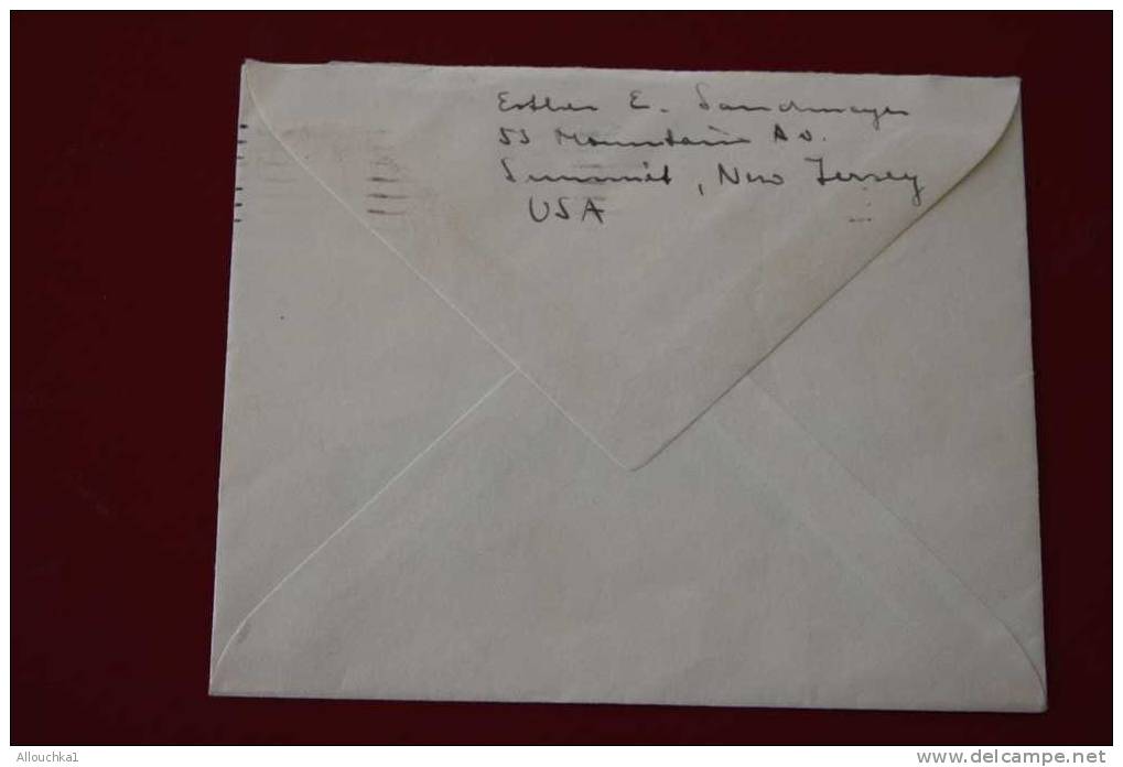 1955 LETTER MARCOPHILIE LETTRE USA ETATS UNIS AMERIQUE UNITED STATES: SUMMIT NEW JERSEY P/ LUZERN  SUISSE - Postal History