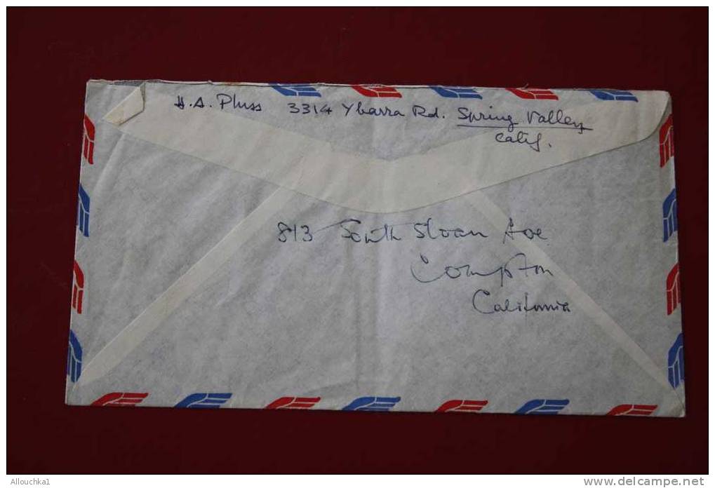 1959 LETTER MARCOPHILIE LETTRE USA ETATS UNIS AMERIQUE UNITED STATES:SAN DIEGO CALIFORNIE P/ AARAU  SUISSE - Postal History