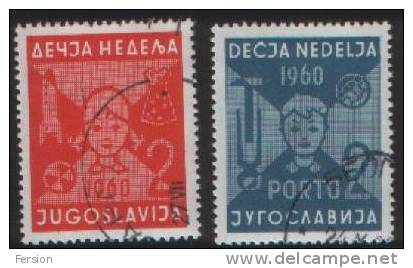 Yugoslavia - 1960 - Children's Day Pair (additional+porto) - Mi. 25+21 - Wohlfahrtsmarken