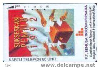 # INDONESIA P53 National Election Gunakan Kartu Telepon Untuk Sambungan 60 Tamura 05.92 Tres Bon Etat - Indonésie