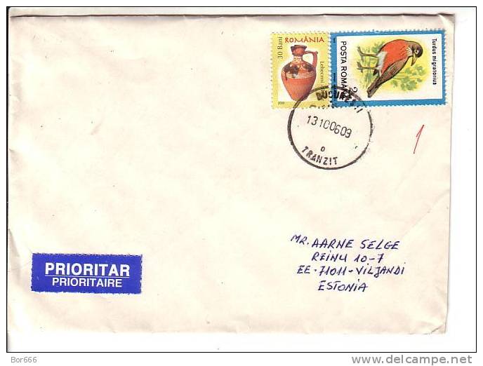 GOOD ROMANIA Postal Cover To ESTONIA 2006 - Good Stamped: Ceramic; Bird - Lettres & Documents