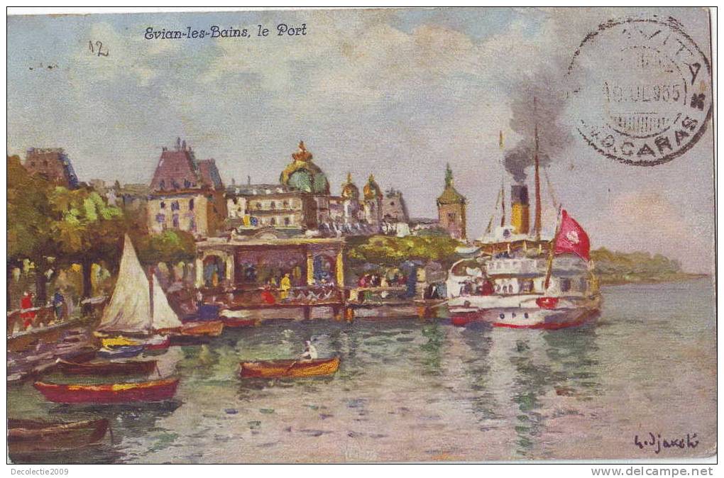 Z2229, Switzerland, Evian Les Bains, Le  Port,,circulated  1935 - Port