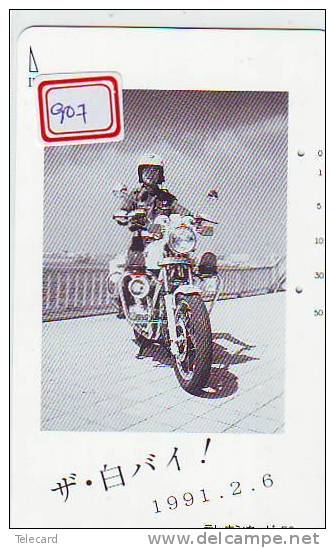 MOTOR  Telecarte Japon (907) POLICE * Motorbike * Phonecard Japan * Telefonkarte - Motos