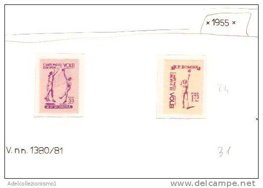 26224)foglio Rumeno 1955 - Con Francobolli Serie Sport Catalogo Yvert 1380/81 - Poststempel (Marcophilie)