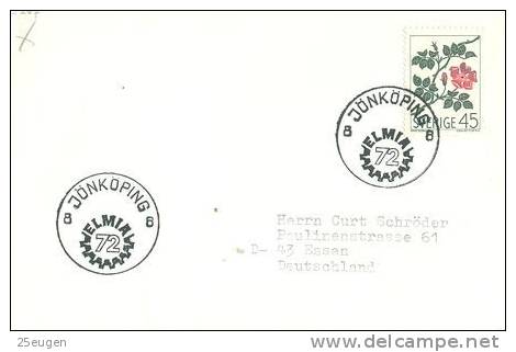 SWEDEN 1972 EUROPALIA POSTMARK - Lettres & Documents