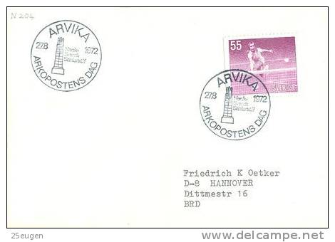 SWEDEN 1972 EUROPALIA POSTMARK - Lettres & Documents