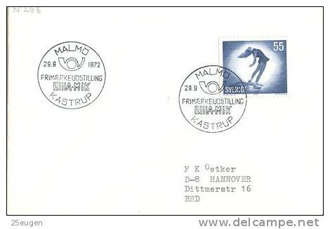 SWEDEN 1972 EUROPALIA POSTMARK - Lettres & Documents