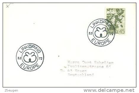 SWEDEN 1972 EUROPALIA POSTMARK - Lettres & Documents