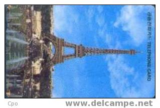 # KOREA O9210107 Eiffel Tower  10000 Autelca 01.92 -tour Eiffel- Tres Bon Etat - Corée Du Sud