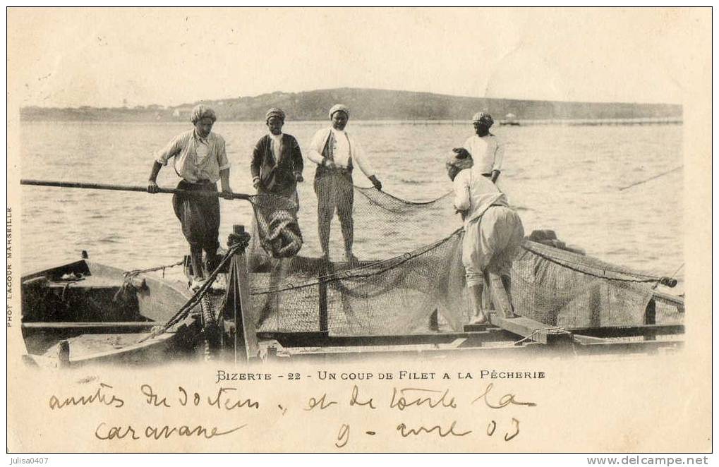 BIZERTE (Tunisie) Peche Au Filet Gros Plan - Tunisie