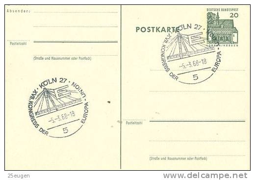 GERMANY  1968  EUROPALIA   POSTMARK - Lettres & Documents