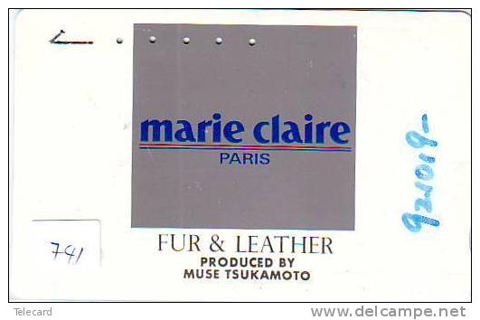 Télécarte Publicitaire Japonaise (741)  MARIE-CLAIRE *  PARIS * PARFUM * Cosmétique * KOSMETIK * ADVERTISING  WERBE - Profumi