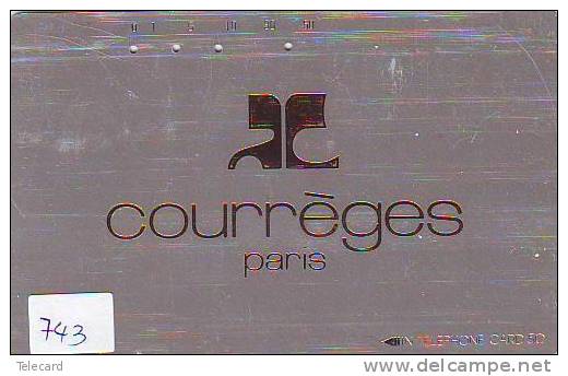 Télécarte Publicitaire Japonaise (743)  COURREGES * PARIS * PARFUM * Cosmétique * KOSMETIK * ADVERTISING  WERBE - Perfume