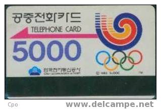 # KOREA 3 Olympic Curtain 5000 Autelca 01.88 -sport- Tres Bon Etat - Korea, South