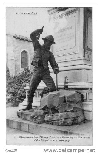 MONTCEAU LES MINES (71)   BAS RELIEF DU MONUMENT JULES CHAGOT - Montceau Les Mines