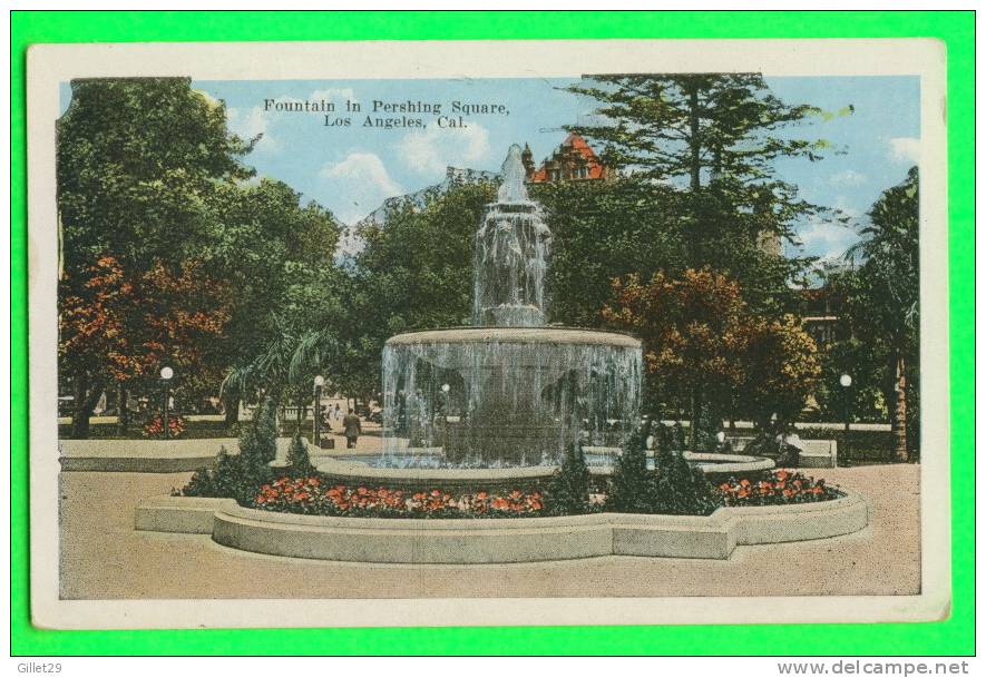 LOS ANGELES, CA  - FOUNTAIN IN PERSHING SQUARE - ANIMATED - - Los Angeles