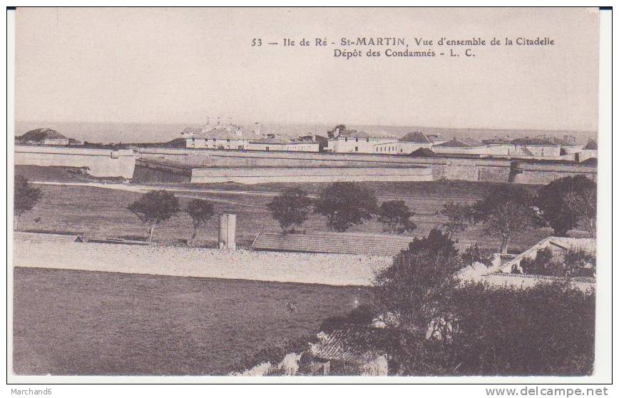 CHARENTE MARITIME.ILE DE RE SAINT MARTIN.VUE D ENSEMBLE DE LA CITADELLE DEPOT DES CONDAMNES - Saint-Martin-de-Ré