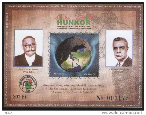 Hungary Ungarn - 2007 - Hungarian Corrosion Society - Philatelist Memorial Sheet - Herdenkingsblaadjes