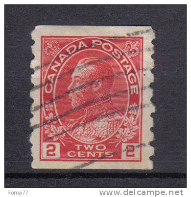 G11120 - CANADA , Il 2 Cent  Dent 8 Usato - Coil Stamps