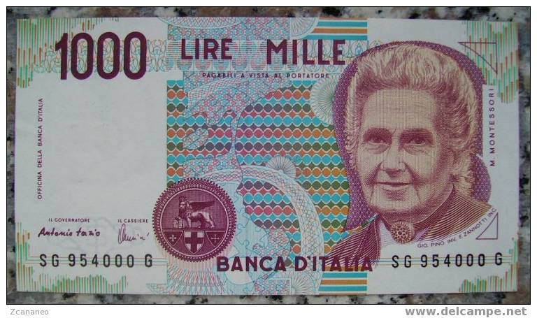 1.000 LIRE (CON NUMERAZIONE ROTONDA) - 1000 Lire