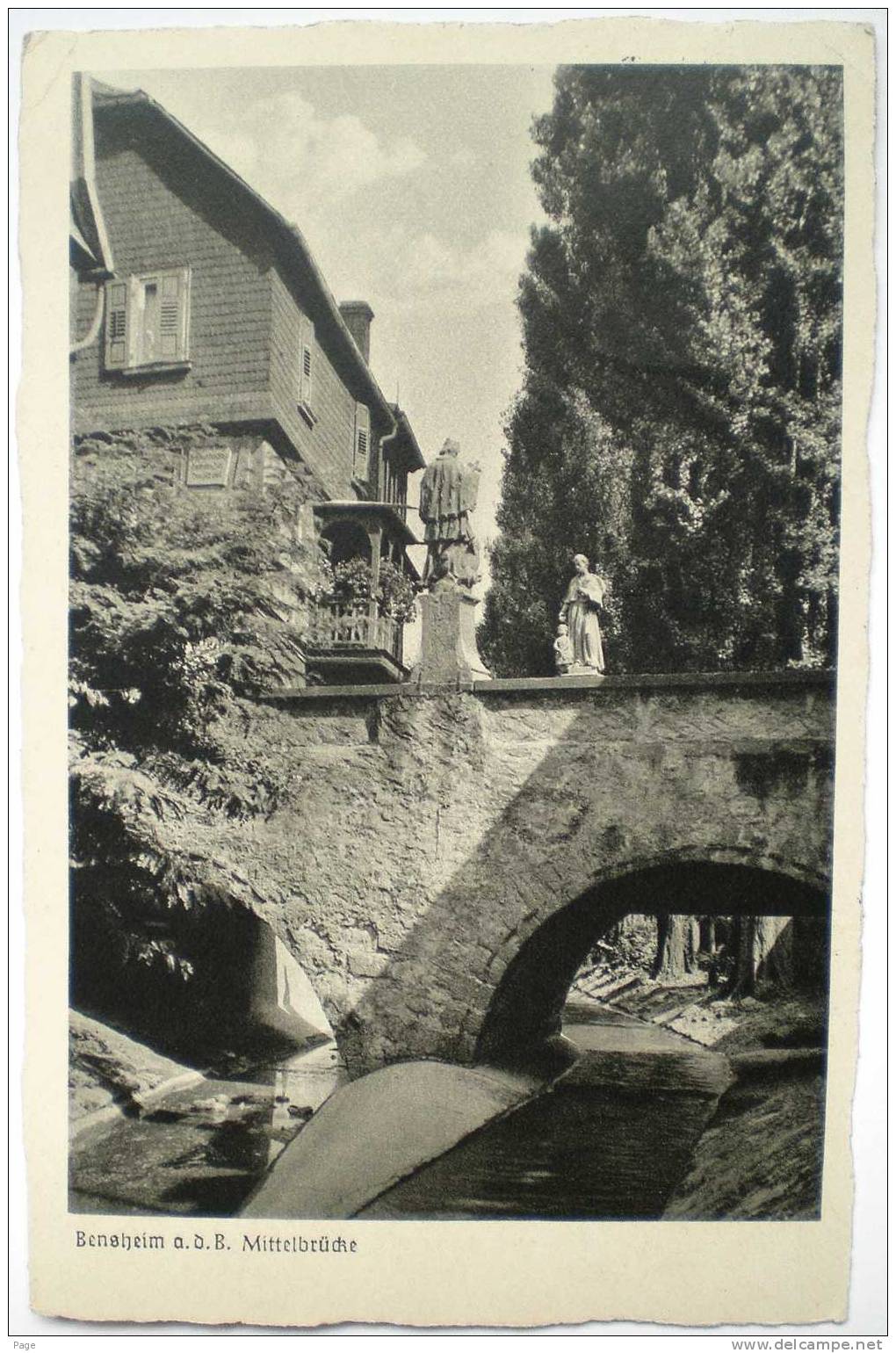 Bensheim,Mittelbrücke,1955, - Bensheim