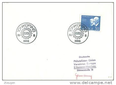 SWEDEN 1968 EUROPALIA POSTMARK - Cartas & Documentos