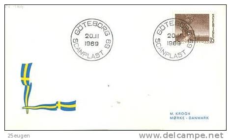 SWEDEN 1969 EUROPALIA POSTMARK - Brieven En Documenten