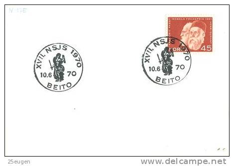 SWEDEN 1970 EUROPALIA POSTMARK - Covers & Documents