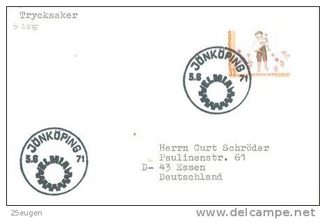 SWEDEN 1971 EUROPALIA POSTMARK - Storia Postale