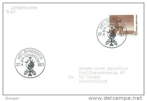 SWEDEN 1971 EUROPALIA POSTMARK - Lettres & Documents