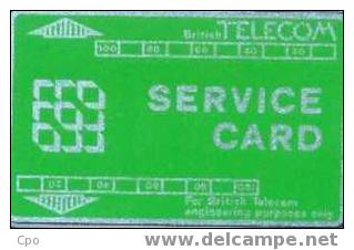 # UK_BT O3 1989 Green / Silver Notched (Official Card)  Landis&gyr 01.89  Tres Bon Etat - BT Engineer BSK Dienst Und Test