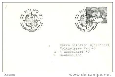 SWEDEN 1975 EUROPALIA POSTMARK - Brieven En Documenten