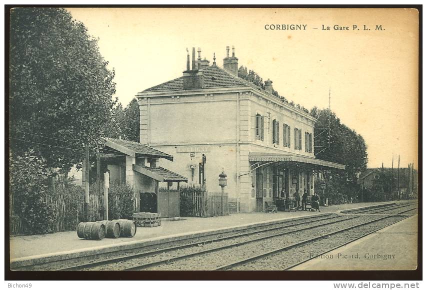 Corbigny Nièvre La Gare PLM Picard Animée - Corbigny