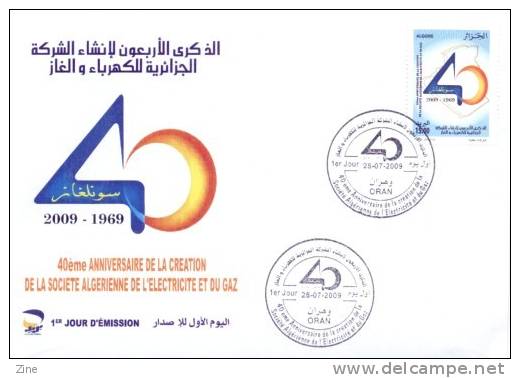 Algerien - N ° 1542 FDC 40. Jahrestag Der Sonelgaz (Algerische Gas Company) - Gas